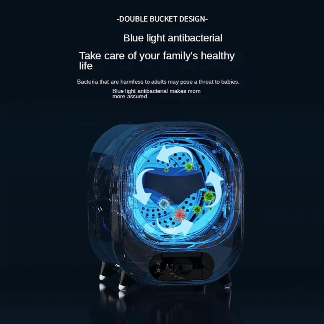 Mini séchoir portable – 5kg – compact, frontal, condensateur – montage comptoir/mural