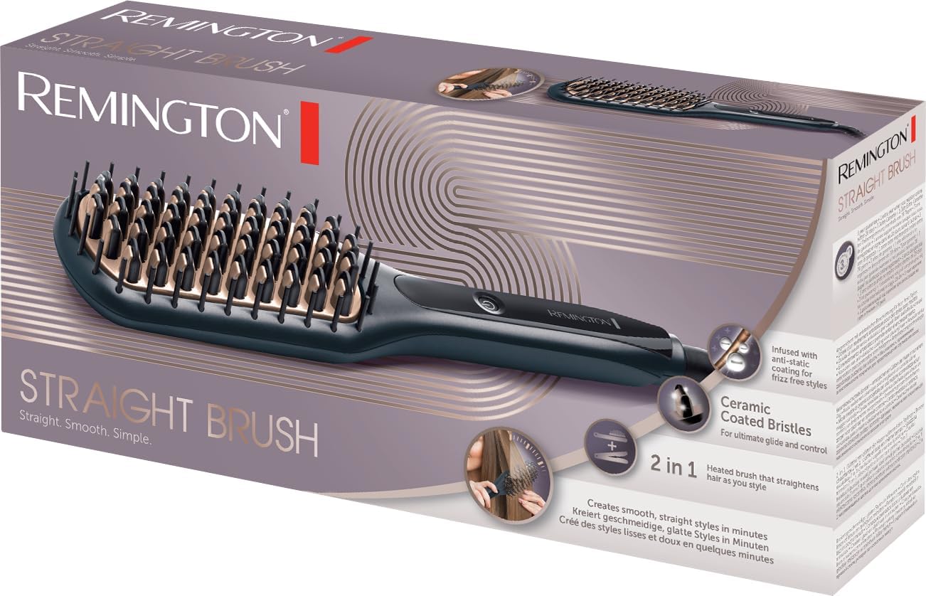 Remington - Brosse lissante ionique 2en1, céramique, 150-230°, CB7400