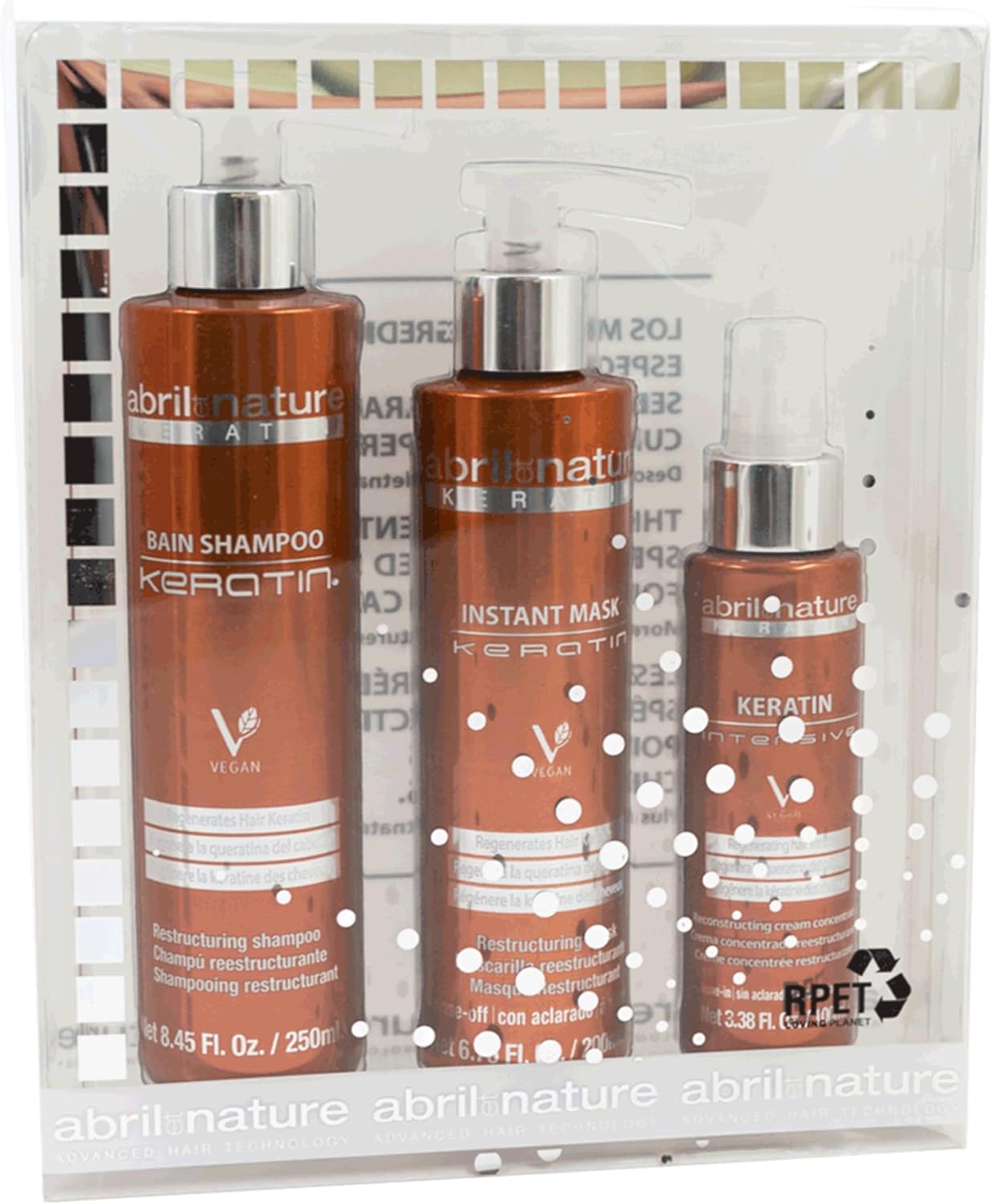 abril et nature - Set Keratin soins pro - 550ml - réparation kératine