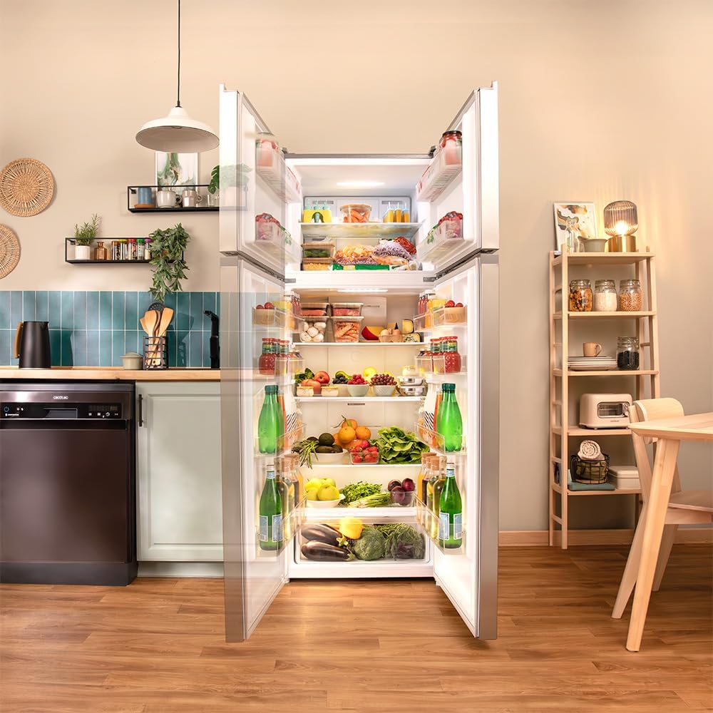 Cecotec - Bolero CoolMarket 2D - 465L, No Frost, écran inox, alarme - 2D 465 NF