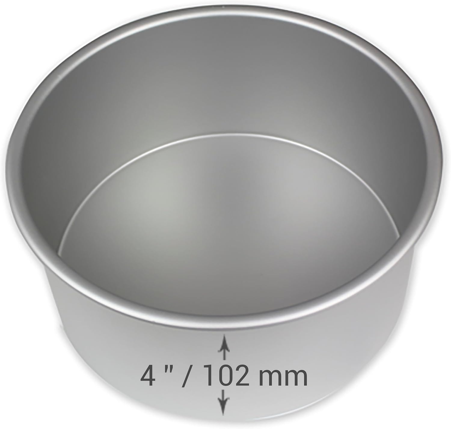 PME - moule à gâteau rond aluminium anodisé 178x102 mm, argent