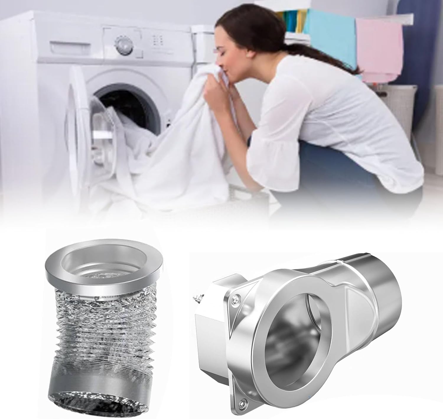 Fafeicy - kit de ventilation magnétique - 2,6 pieds - connexion puissante, conduit flexible