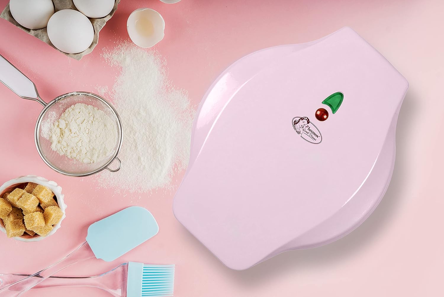 Bestron - mini cookies & gaufres, 700W, revêtement antiadhésif, AAW700P