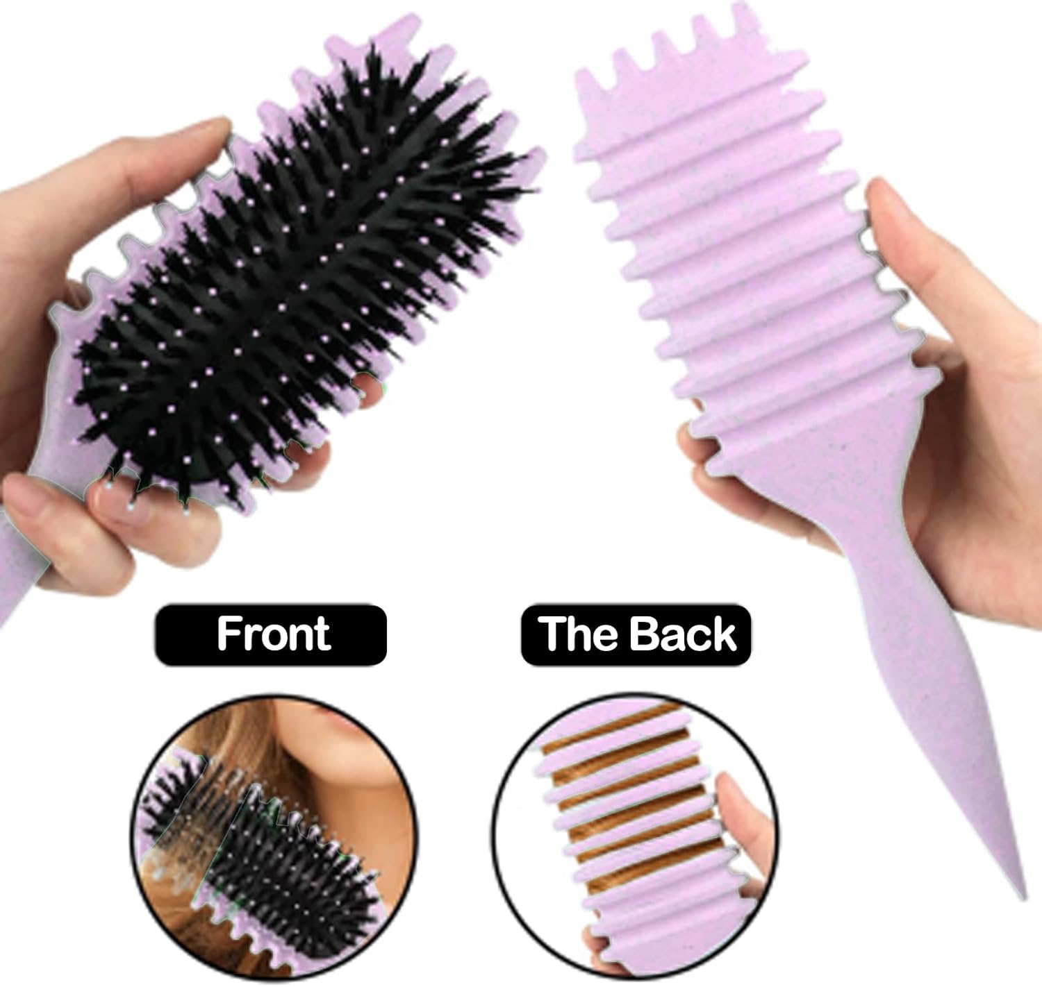 Brosse à boucler - 28cm - fixe, façonne les boucles, réduit frisottis