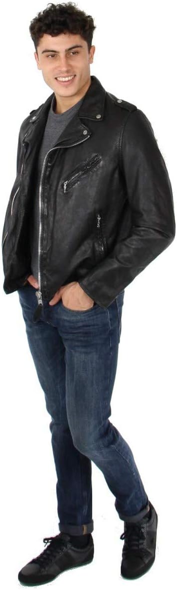 Schott - Perfecto cuir homme - coupe classique, coloris noir, ref_47534