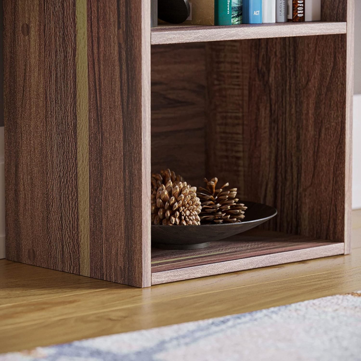 Vida Designs - Oxford bibliothèque 5 étages - bois noyer - rangement élégant