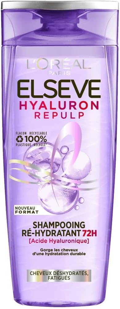 L'Oréal Paris - Elseve Hyaluron Repulp - 300ml - shampooing hydratant à l'acide hyaluronique, brillance, soin 72h