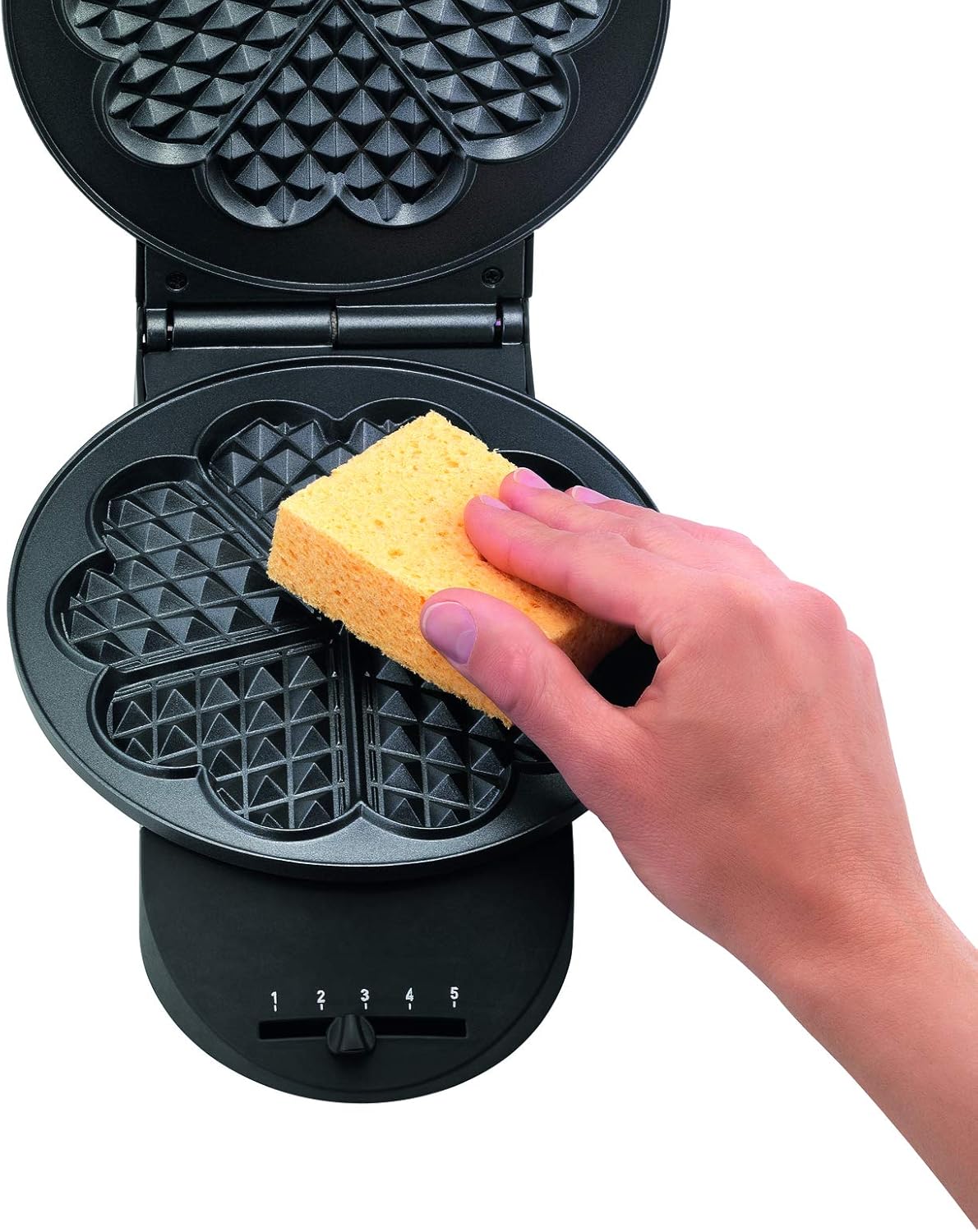 Tefal – Gaufrier cœur, plaques antiadhésives, 1000W, WM310D