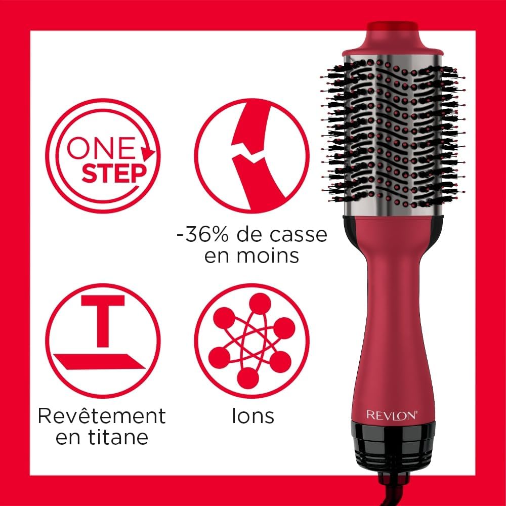 Revlon - Salon One-Step Titane - sèche-cheveux volumisant, adaptateur inclus - RVDR5279UKE