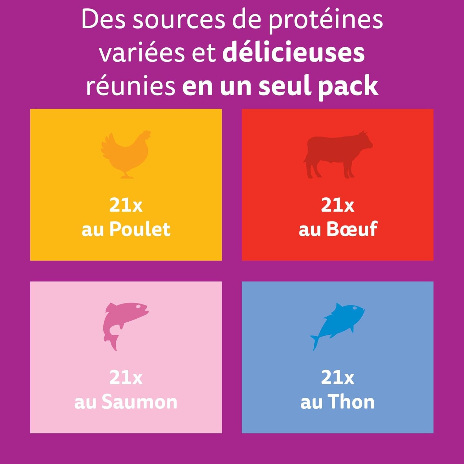 Whiskas - La Carte Mixte - 84x85g - Aliment humide en gelée pour chats adultes