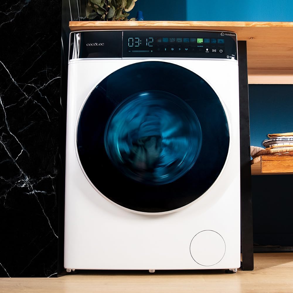 Cecotec - Bolero DressCode 9900 - 9kg, 1400rpm, 16 programmes, écran couleur, moteur inverter, SteamMax, A