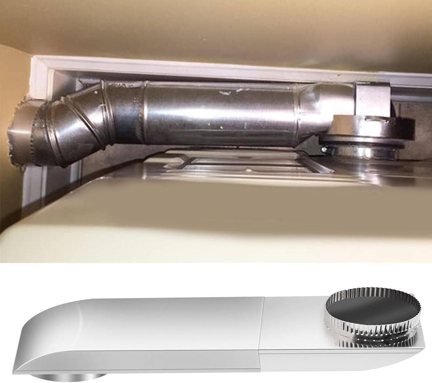 Fafeicy - kit conduit intérieur - 4 pouces - inox flexible, réglable 9,5-14,5