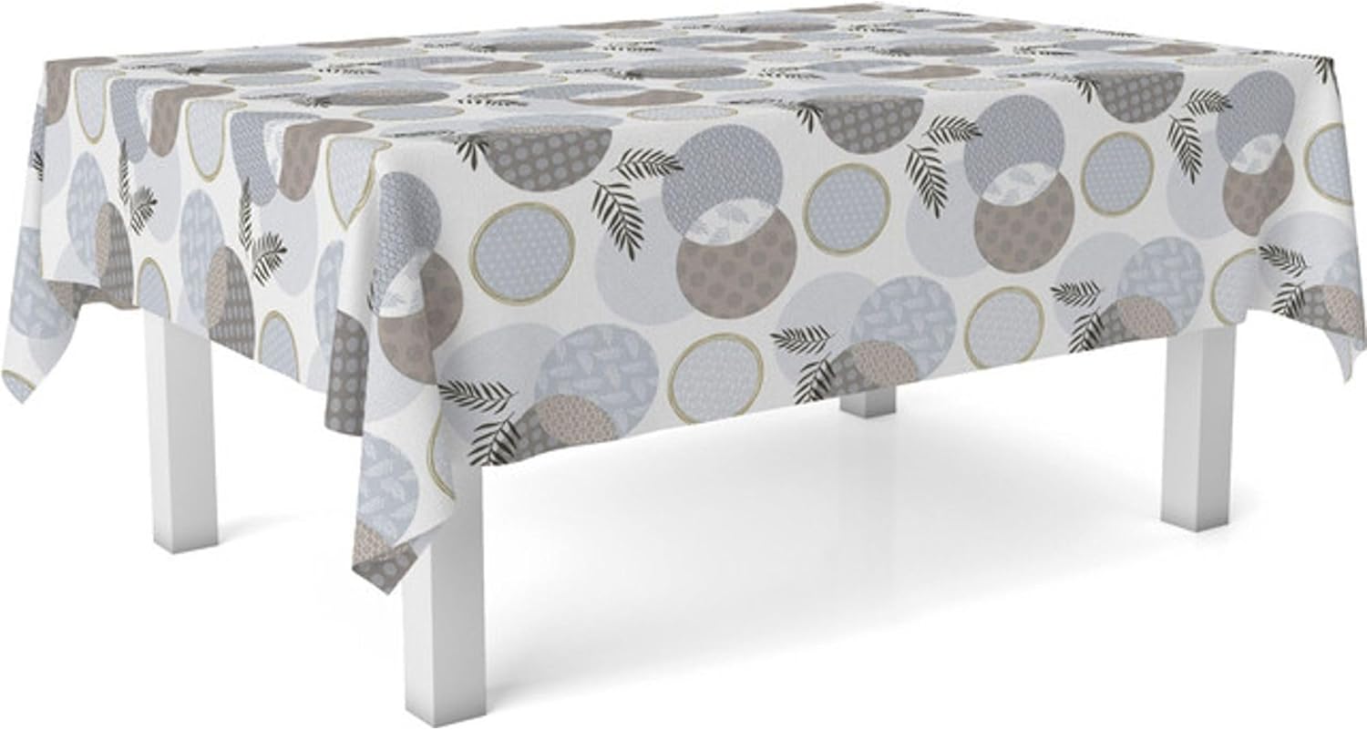 Nappe en toile cirée - rectangulaire 180x140 cm - anti-taches, imperméable, blanche