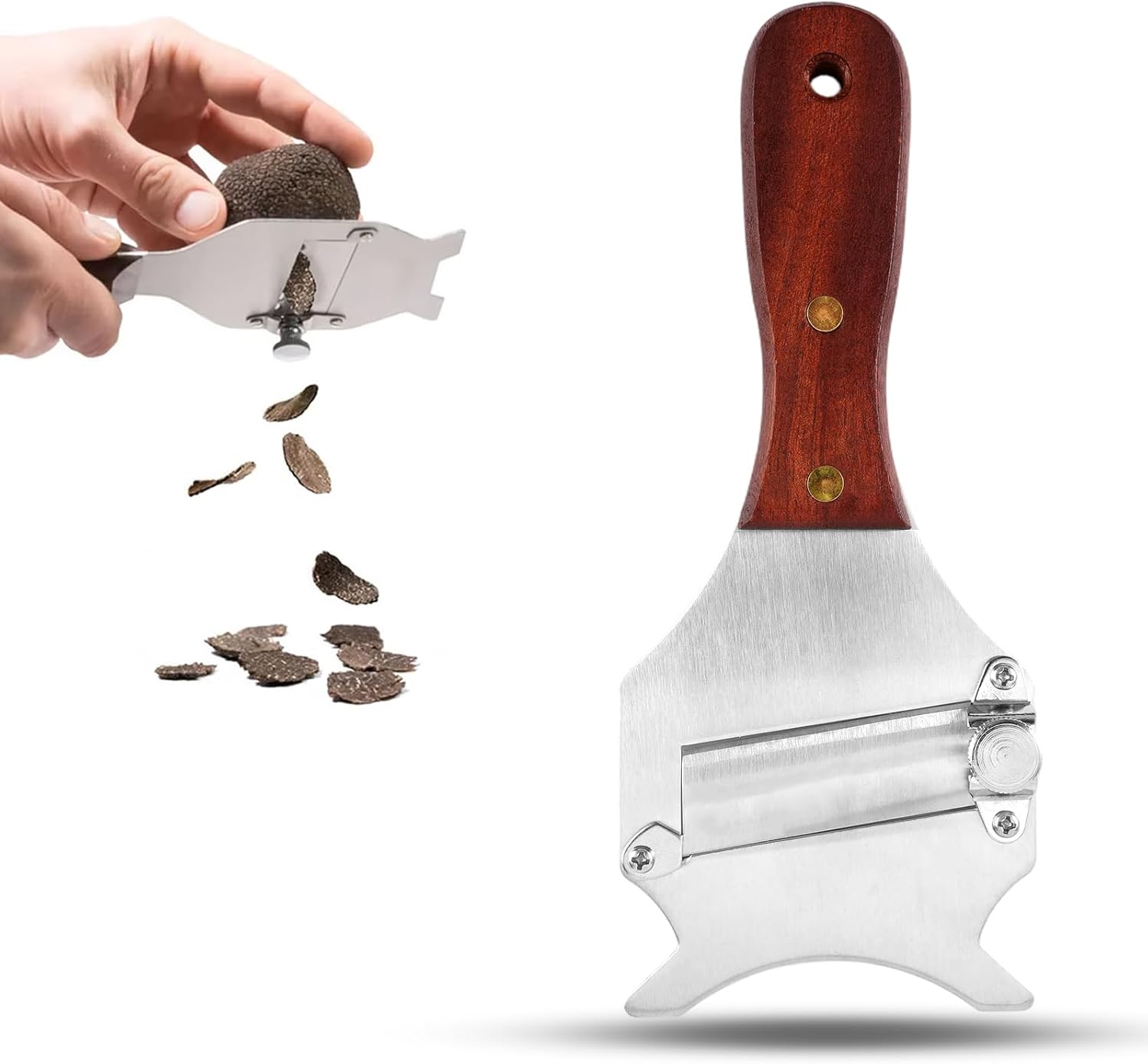 Râpe à truffe - inox réglable - tranche fine - pour fromage, ail, champignons