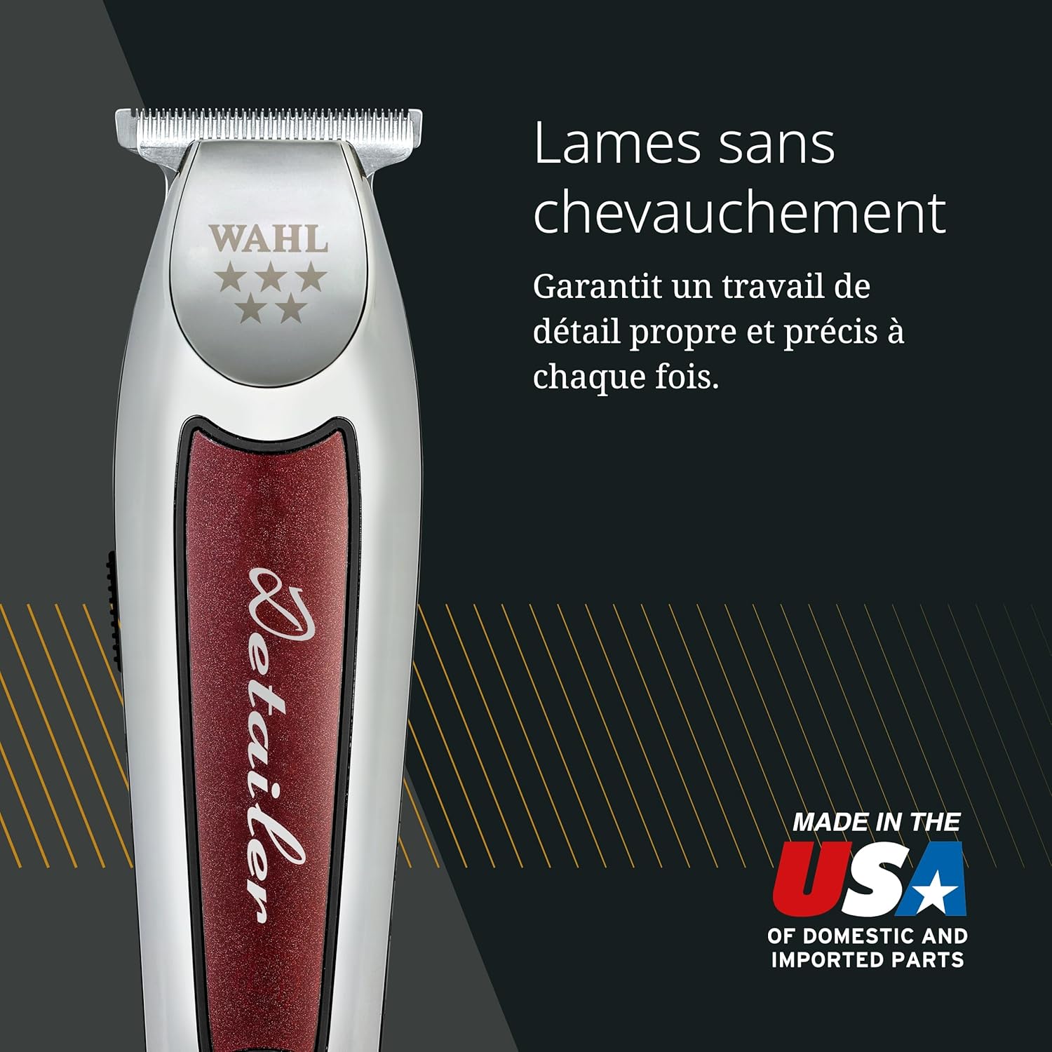 Wahl - Detailer LI - tondeuse sans fil, lame T extra large, précise