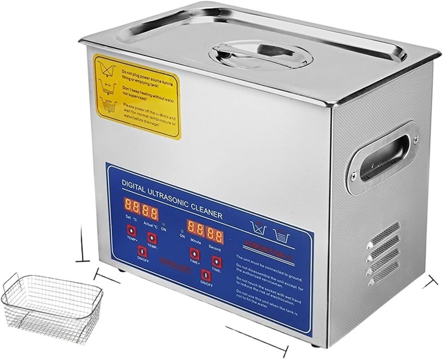 Nettoyeur ultrasons - 3L - lave-vaisselle portable, stabilité assurée