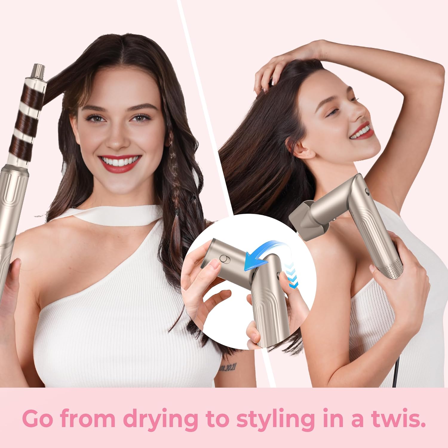 Sèche-cheveux Air Styler 5 en 1, 32mm, 1400W, 3 modes, 110000U/Min