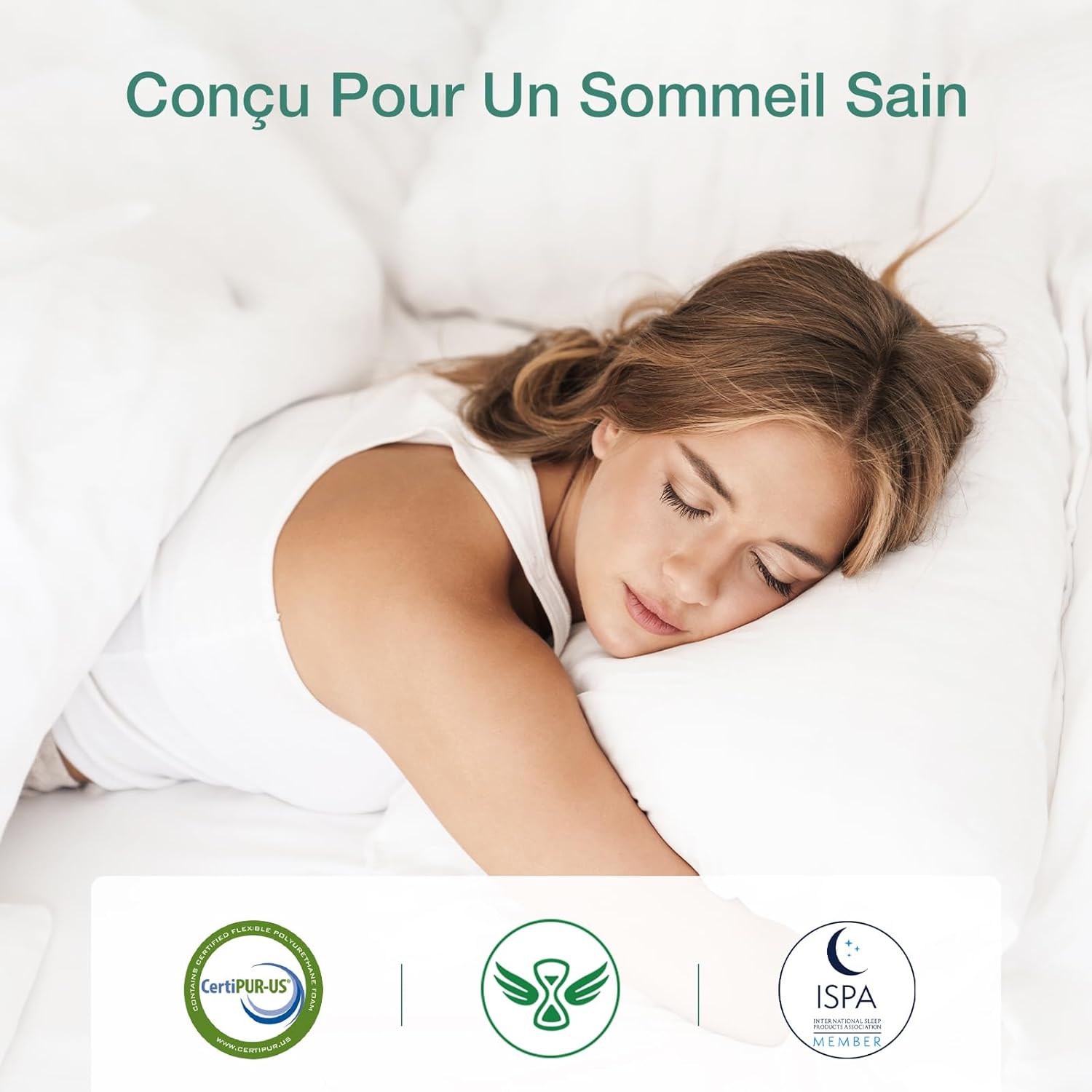 Novilla - Matelas mousse 7 zones - 160x200 cm - housse amovible, 14 cm