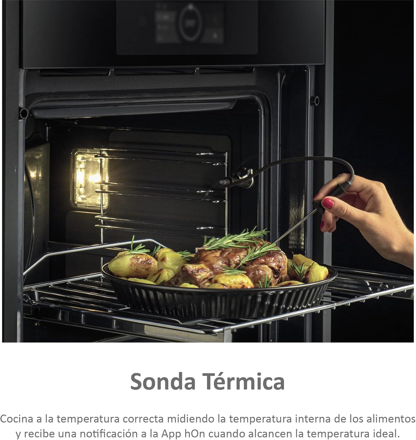 Haier - Four encastrable Series 4 70L, pyrolyse, Wi-Fi, A+ - HWO60SM5T9BH