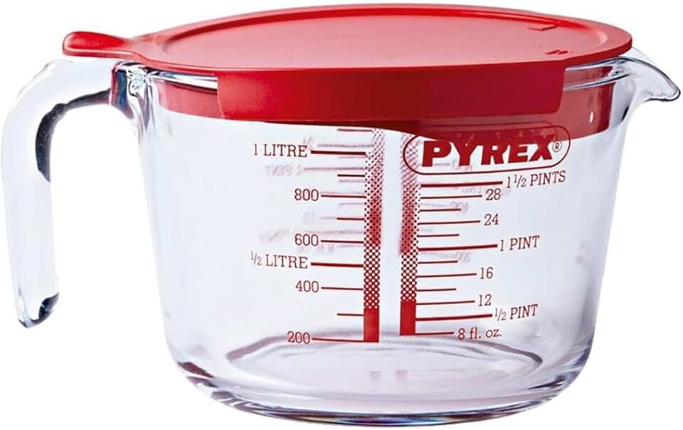 Pyrex - Classic Broc mesureur 1L - verre, couvercle - 20,9x16,1x11,2cm - 8022313
