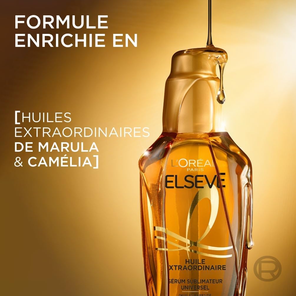 L'Oréal Paris - Elseve Huile Extraordinaire - 100ml - huiles marula & camélia, nourrissant, sans rinçage