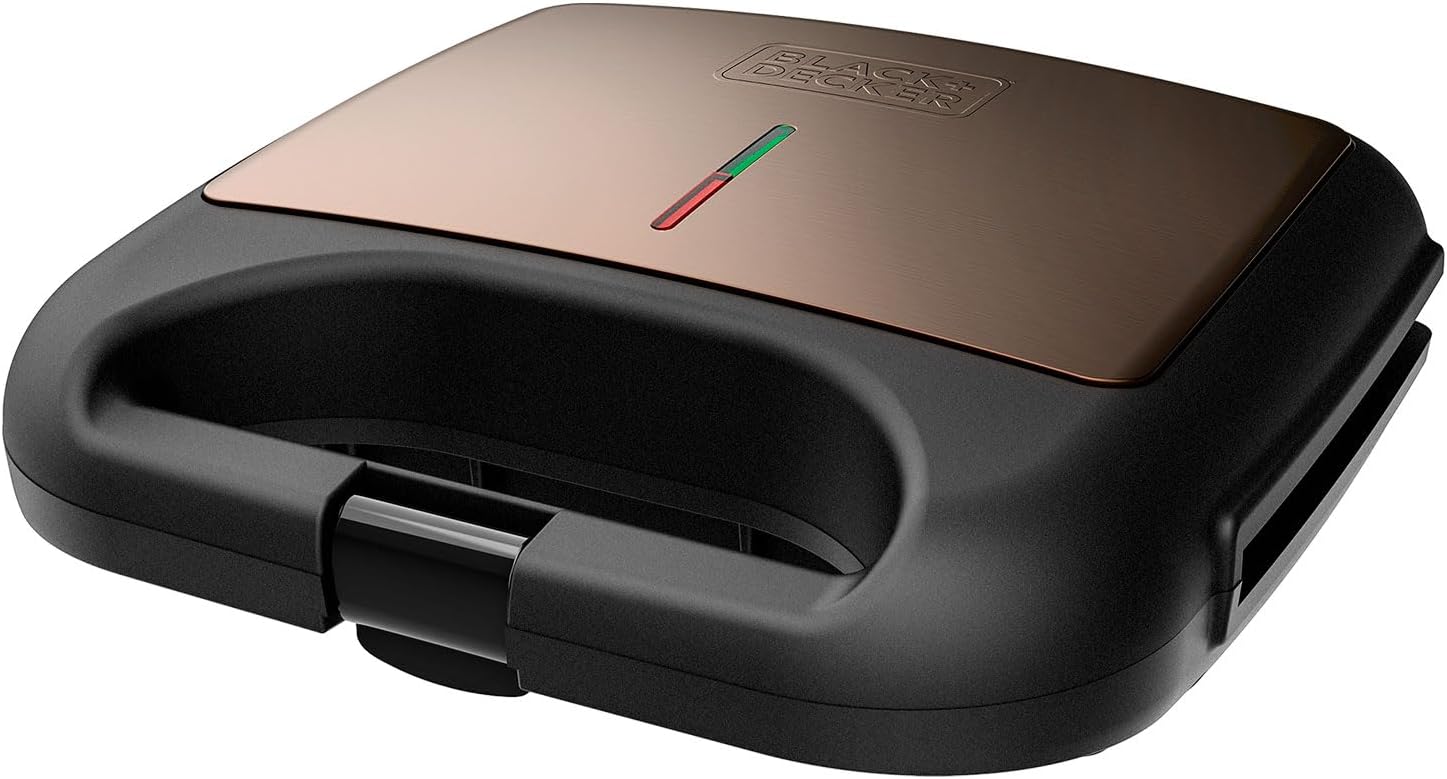 BLACK+DECKER - machine à sandwich 750W - 2 sandwiches - plaques antiadhésives