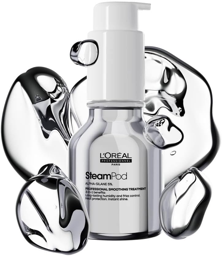 L'Oréal Professionnel - SteamPod Sérum - 50ml - Thermoprotection 230°C, anti-frizz, humidité extrême, formule anhydre, t