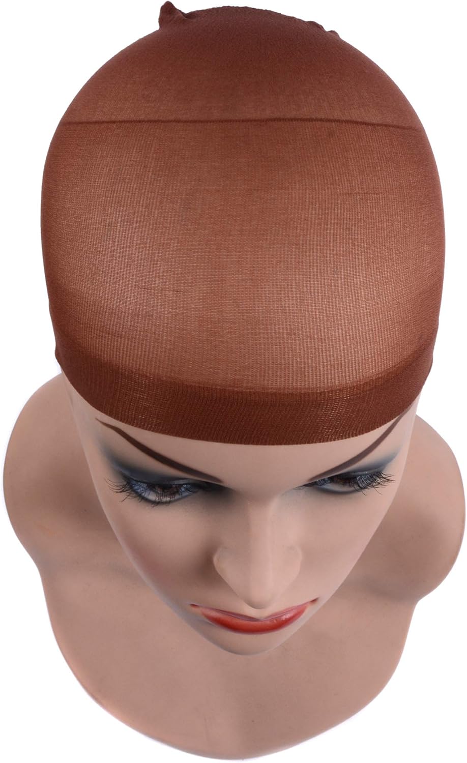 Bonnets de perruque - nylon respirant - lot de 6 - marron foncé