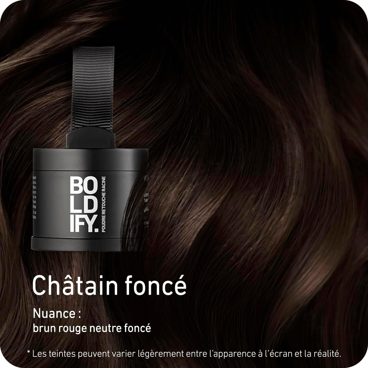 BOLDIFY - poudre racines cheveux foncé - 4g - retouche, couvre gris