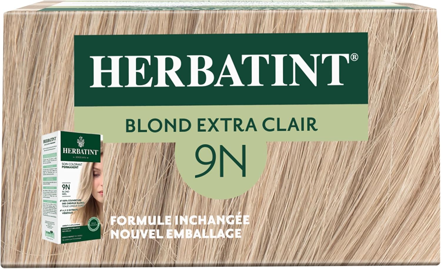 Herbatint - soin colorant permanent - 170 ml - sans ammoniaque, couvre cheveux blancs, extraits végétaux bio, testé peau