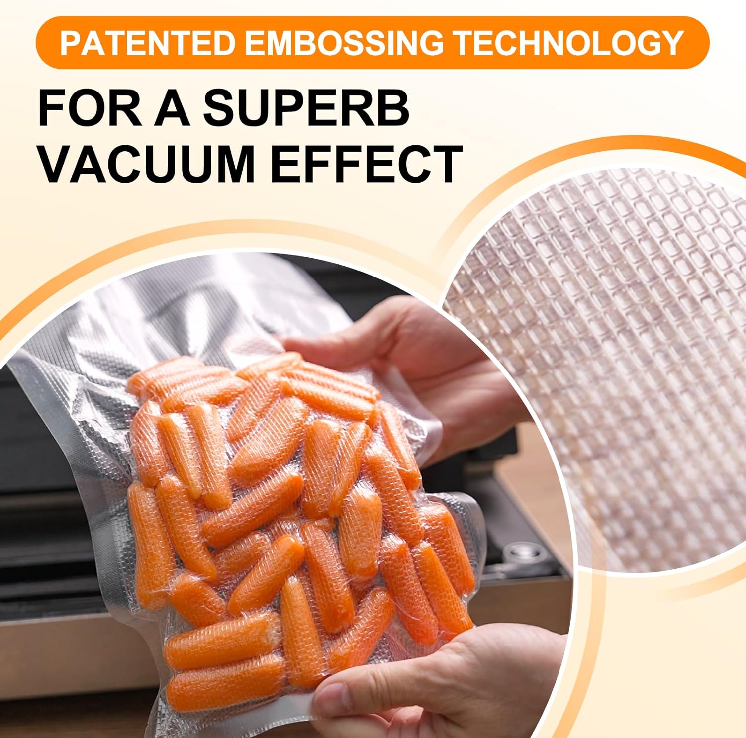 Wevac - Lite 150 - 15x25cm/20x30cm/28x40cm - sacs gaufrés sous vide sans BPA