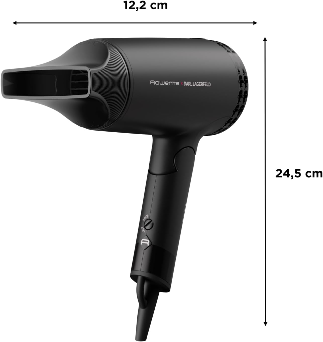 Rowenta - sèche-cheveux Express Style, compact, pliable, bi-voltage, CV184LF0