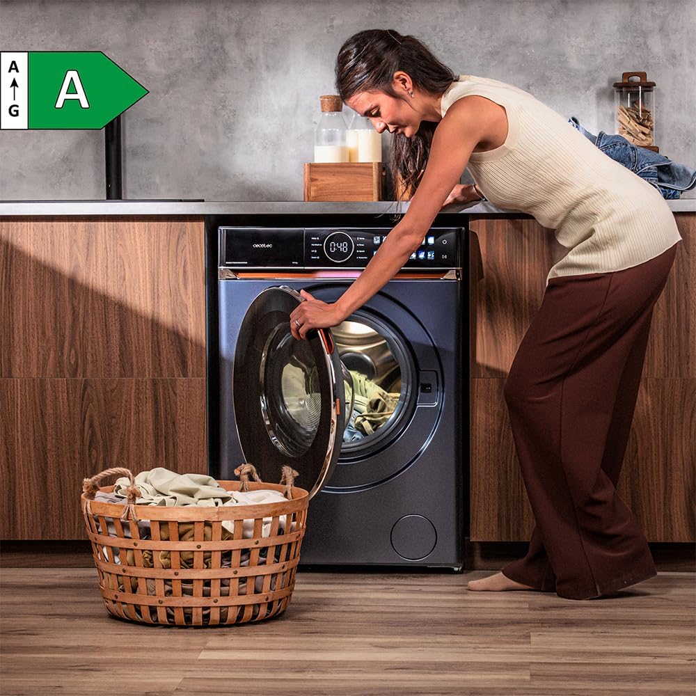Cecotec - lave-linge série principale - dimensions compactes - grande capacité, programme rapide