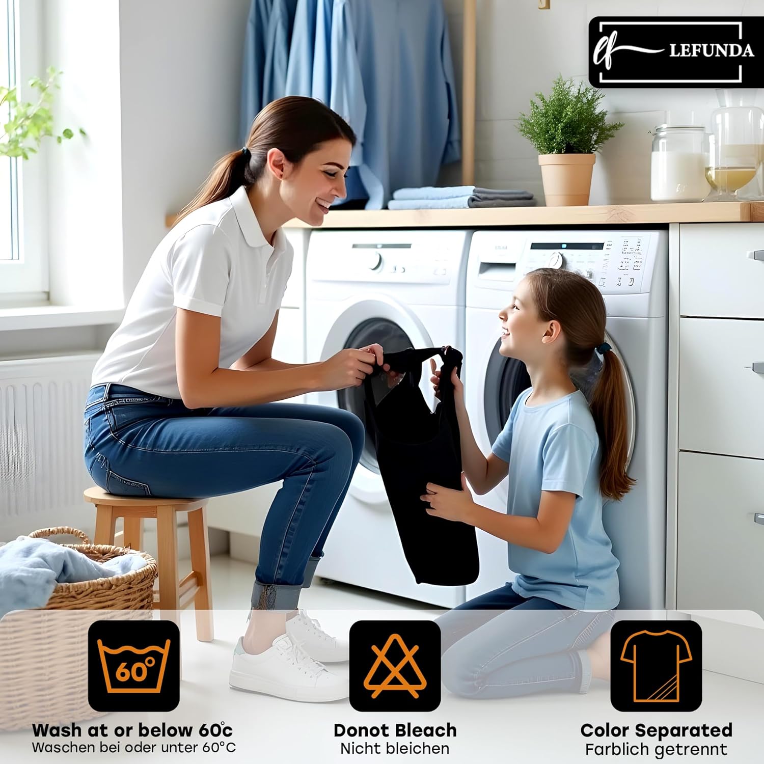 LEFUNDA - tablier cuisine étanche 3 poches, réglable longues lanières