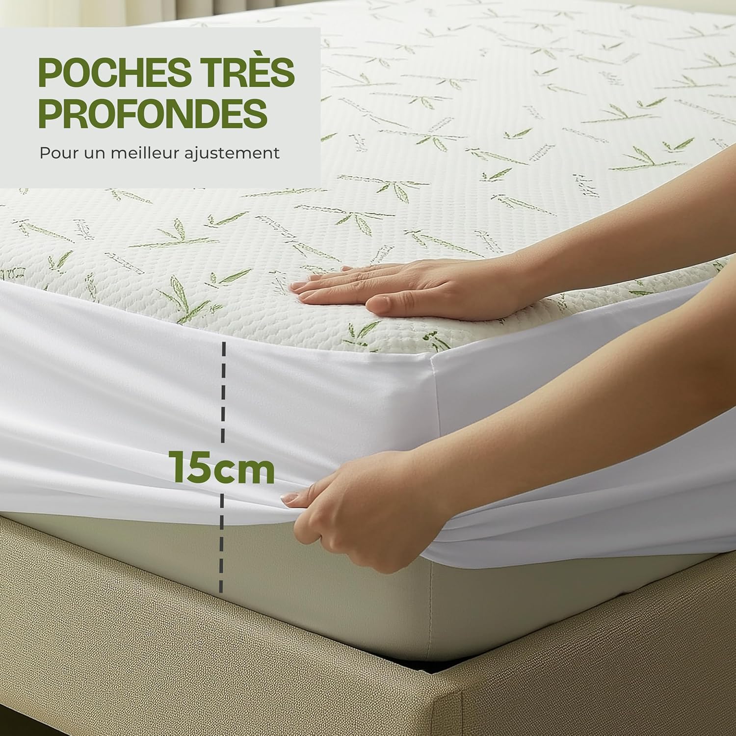 Utopia Bedding - Protège-matelas Premium - 70x140x15 cm - Imperméable, respirant, Oeko-Tex