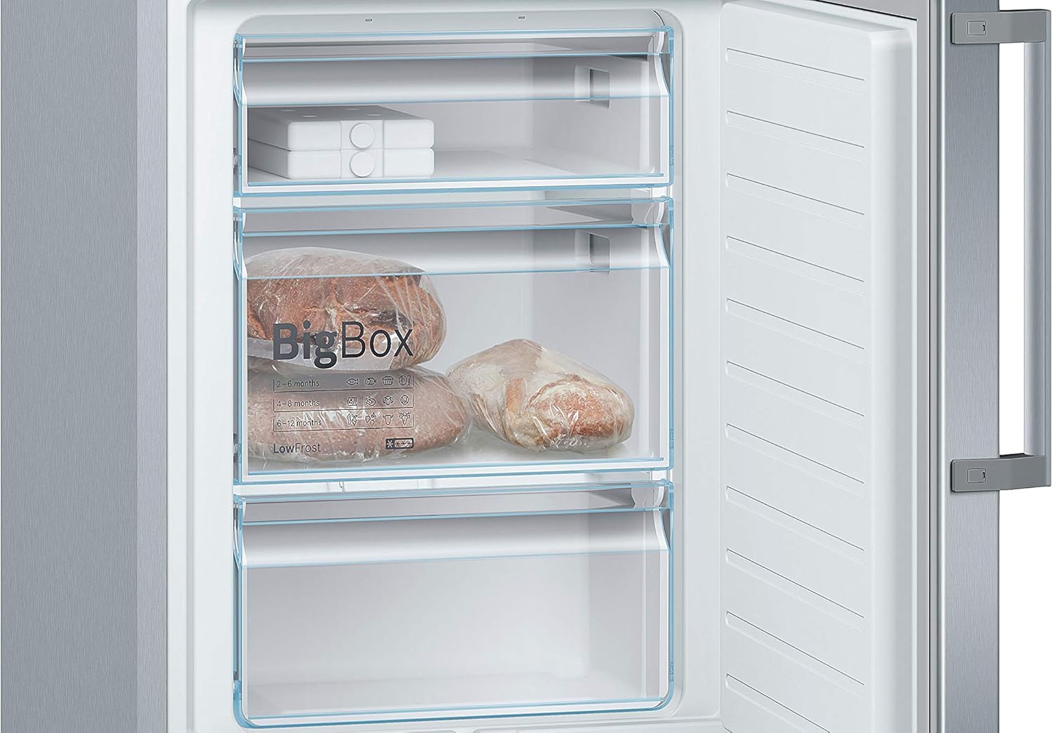 Bosch - combiné Série 6, 201x60cm, inox anti-trace - KGE398IBP