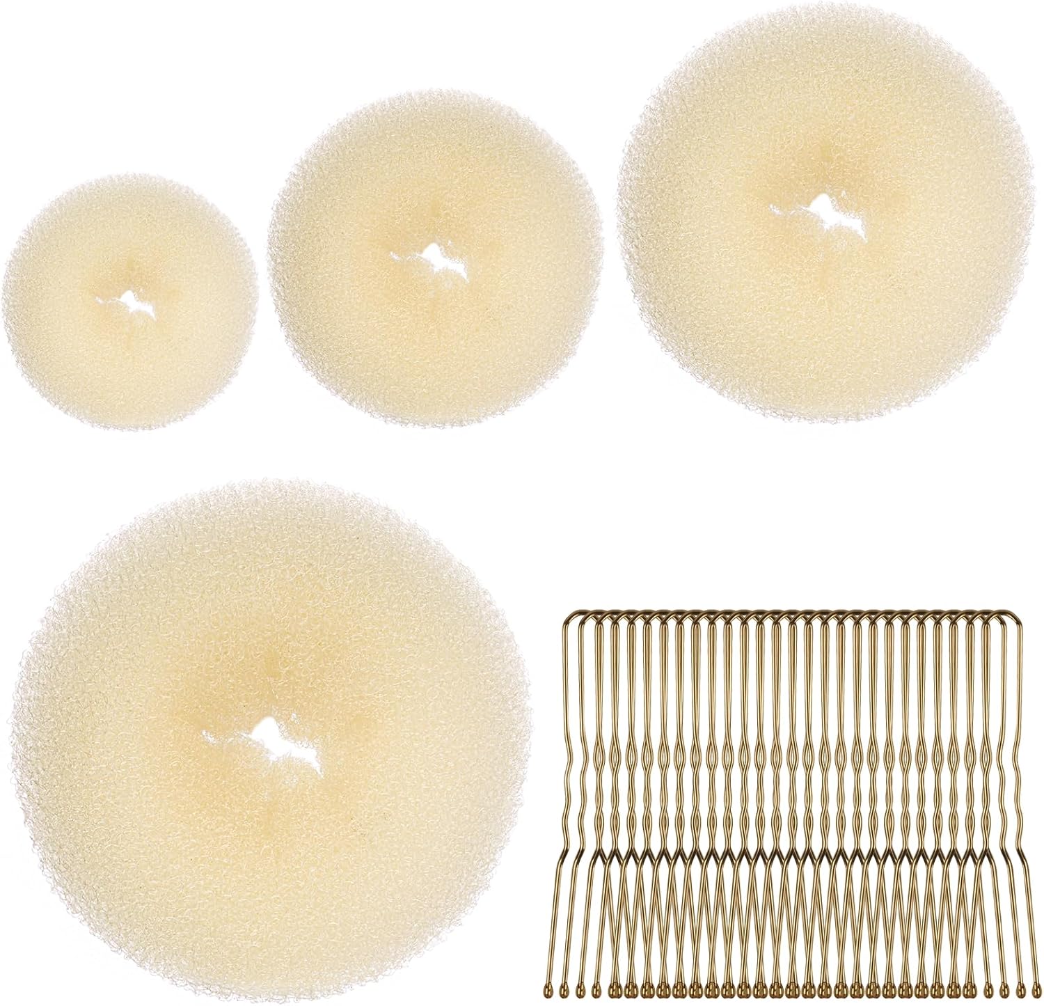 URAQT - machine à chignon 4 tailles - 6/8/10/12cm - 30 épingles incluses