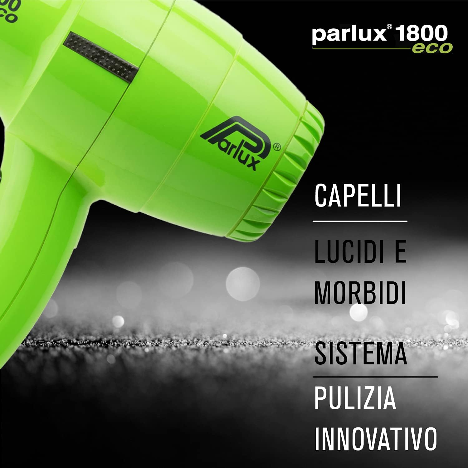 Parlux - Sèche-cheveux 1800W - compact - moteur pro, finition verte