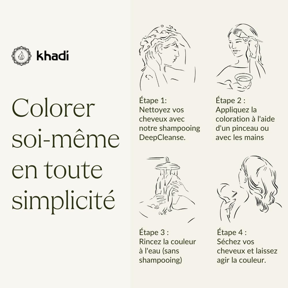 Khadi - coloration végétale blond clair - 100g - 100% naturelle, éclat blond