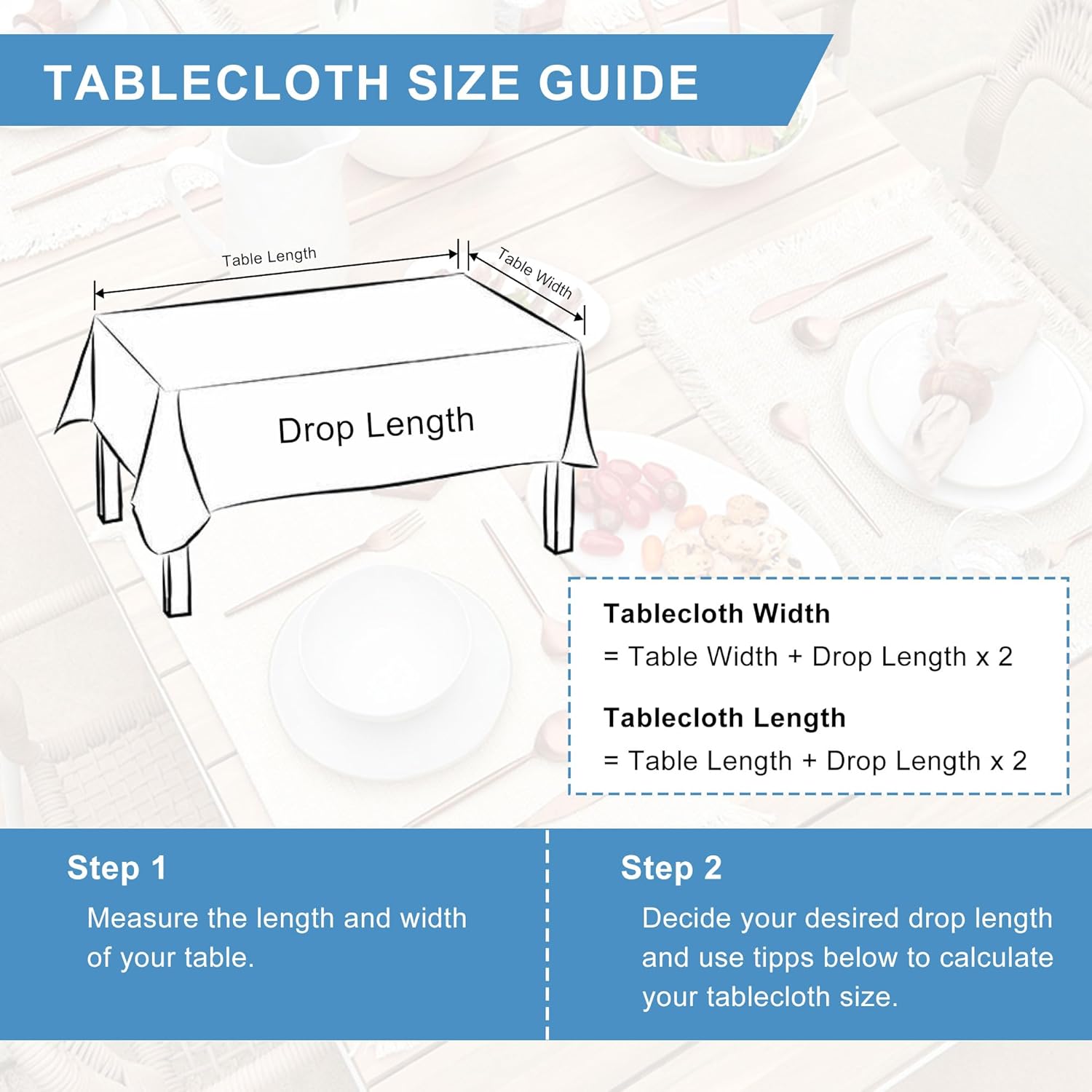 DWCN - nappe imperméable lin aspect - 110x140cm - anti-tache, lavable