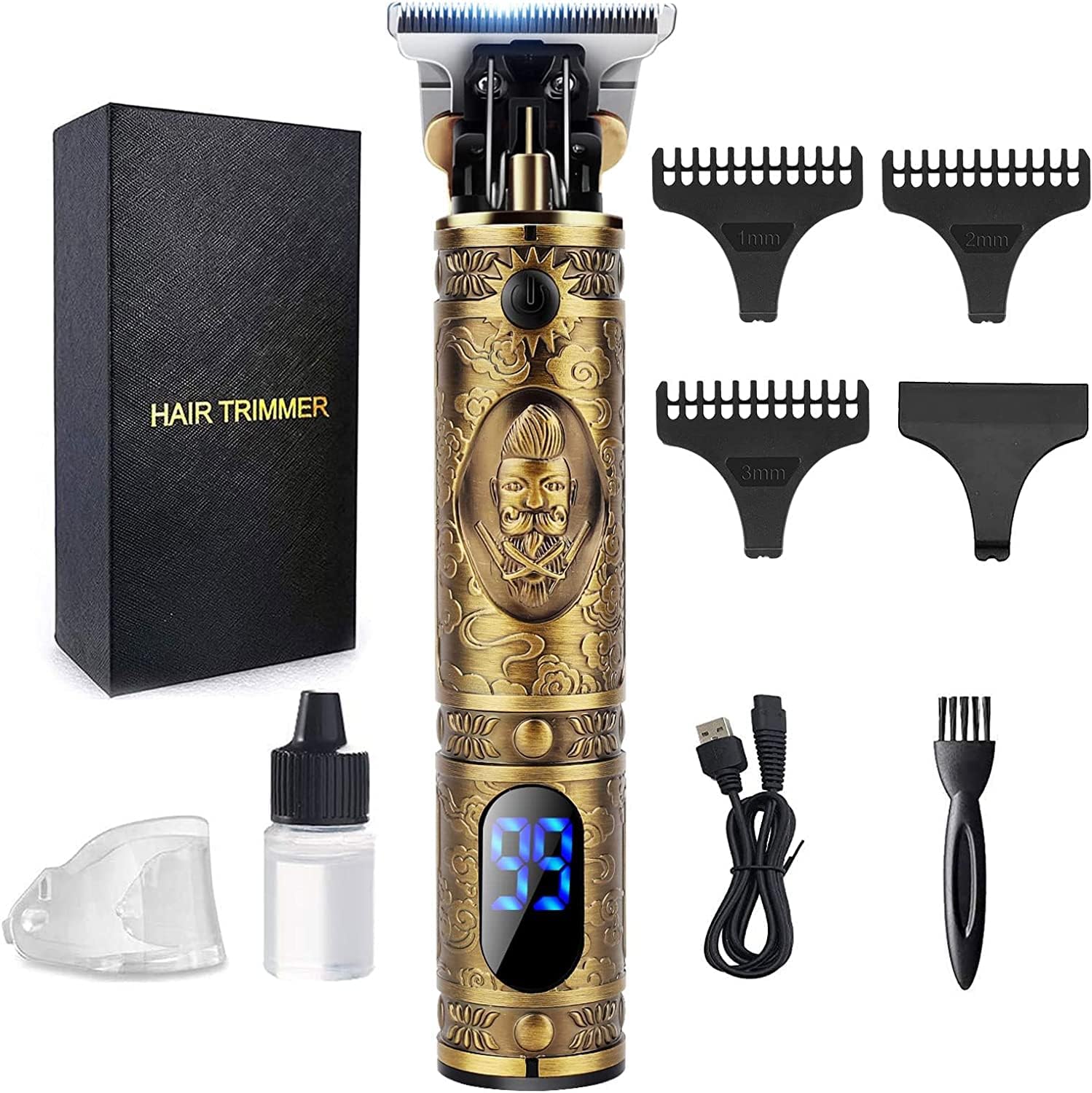 Tondeuse barbe homme - rasoir LED rechargeable - coupe précision - Brostyle