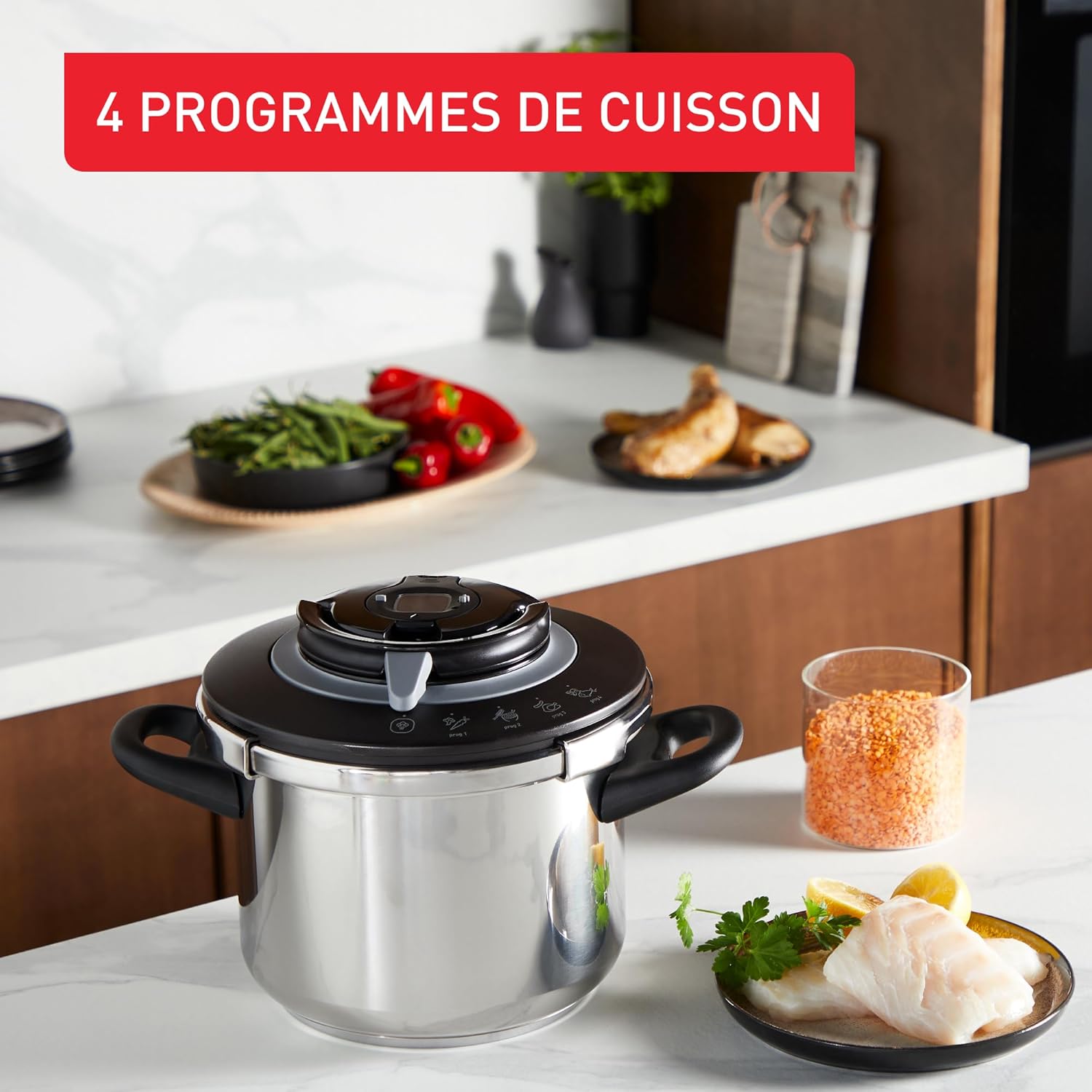 SEB - Clipso+ CHEF - 10L - cocotte-minute induction, 4 programmes, P4551500