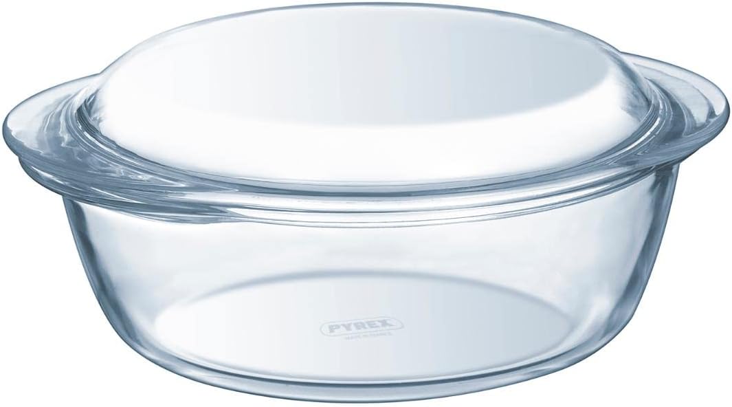Pyrex - Cocotte Ronde Classic 1,3L - blanc, verre résistant