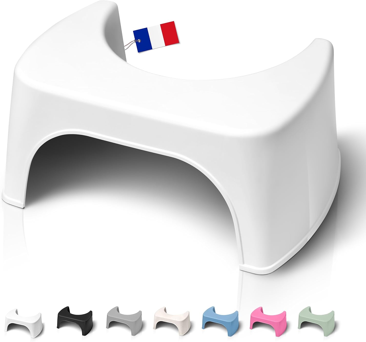 Well Care - Tabouret Physiologique Adulte - plastique recyclé, position squat, fabrication France