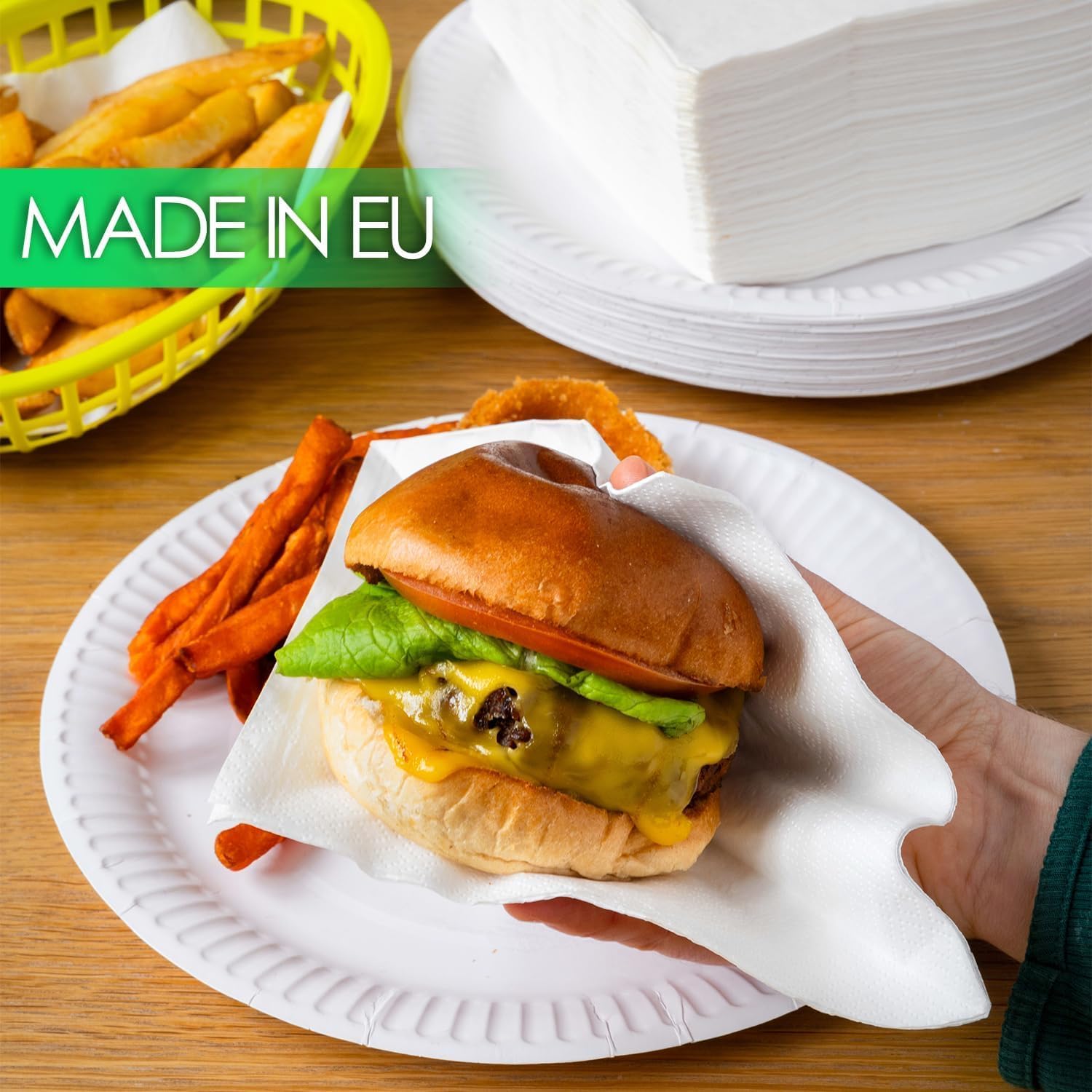 Talking Tables - assiettes carton blanches - 22 cm - lot 150, jetables