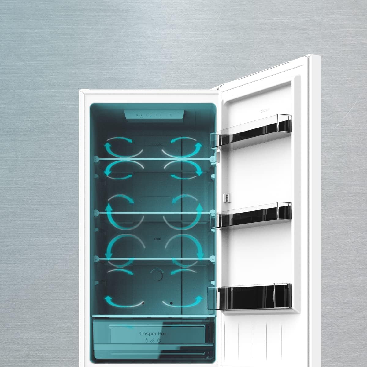 Cecotec - Bolero CoolMarket Combi 250 - 180x55 cm - 250 L, No Frost, Multi Air Flow, basse consommation