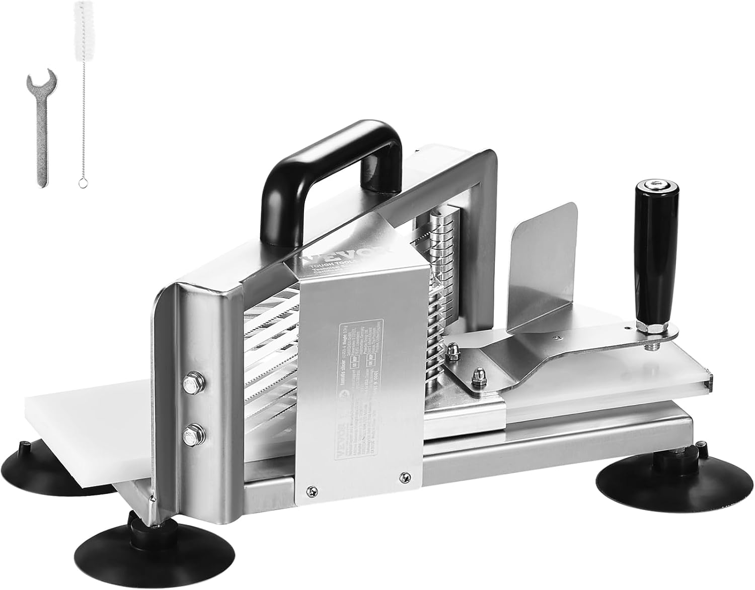 VEVOR - Coupe-tomates commerciale - 4,8 mm - inox robuste, pieds antidérapants