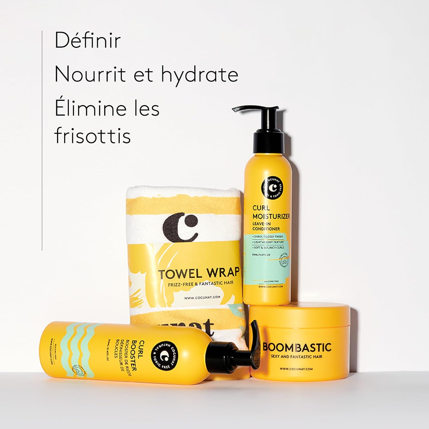 COCUNAT - Coffret Curly Nutrition - 250/150/200ml - nutrition, masque, turban anti-frisottis