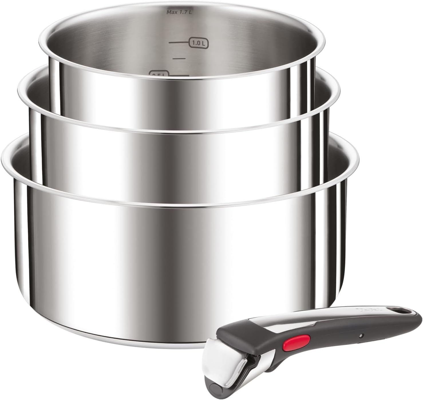 Tefal - Ingenio Preference On - 16/18/20 cm - inox induction poignée amovible, empilable L898S334