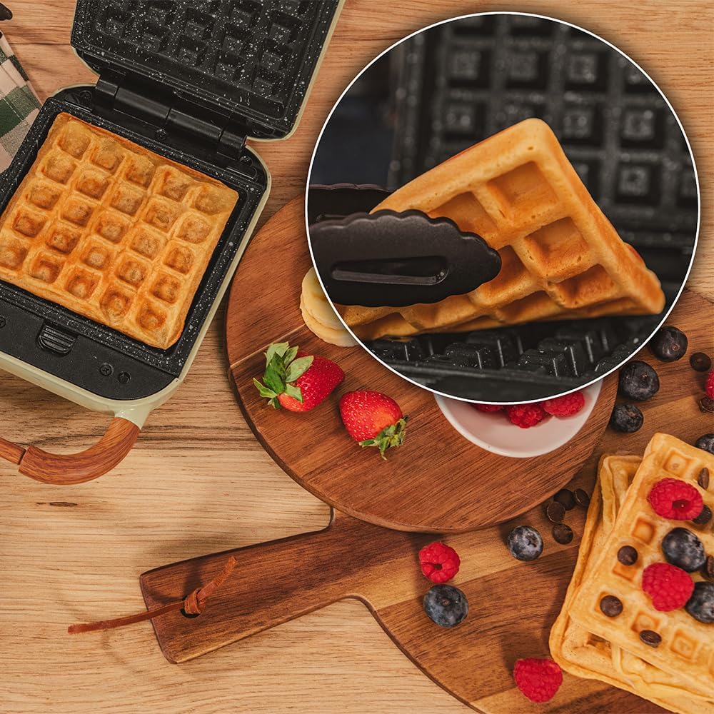 Cecotec - Rock'nToast Retro One - 700W, 3 plaques, revêtement RockStone